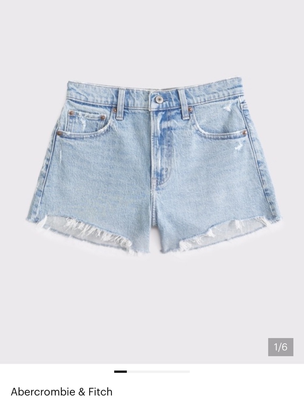 Abercrombie & Fitch 90’s relaxed denim cutoff shortHigh-Rise
